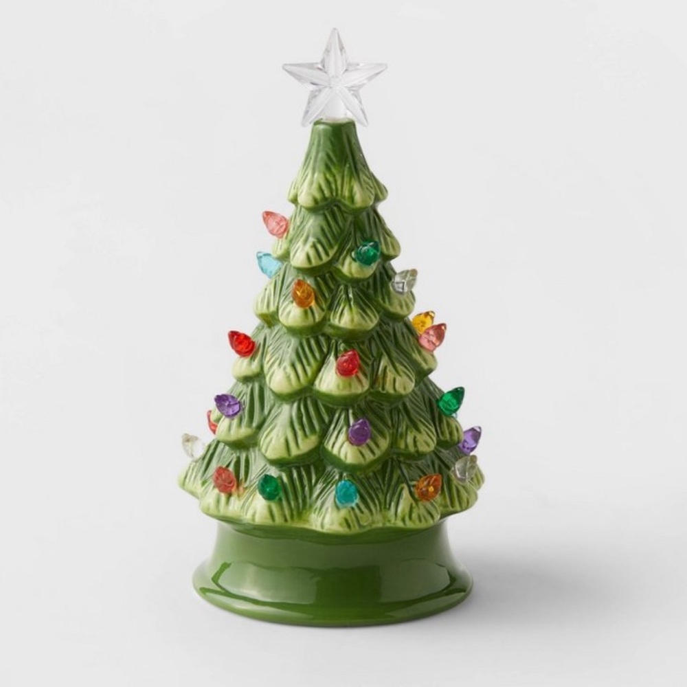 Battery Operated Lit Ceramic Christmas Tree 🎄 Green